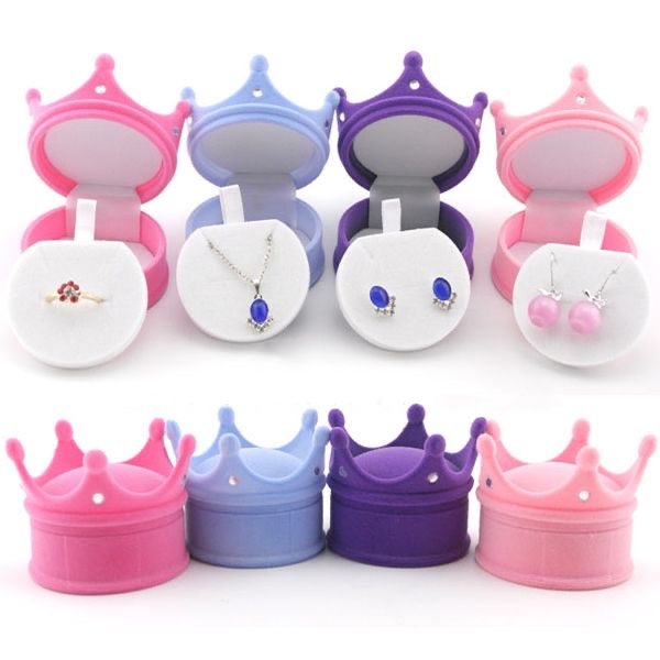 CAJA DE REGALO CORONA PRINCESA  TERCIOPELO PEQUEÑA