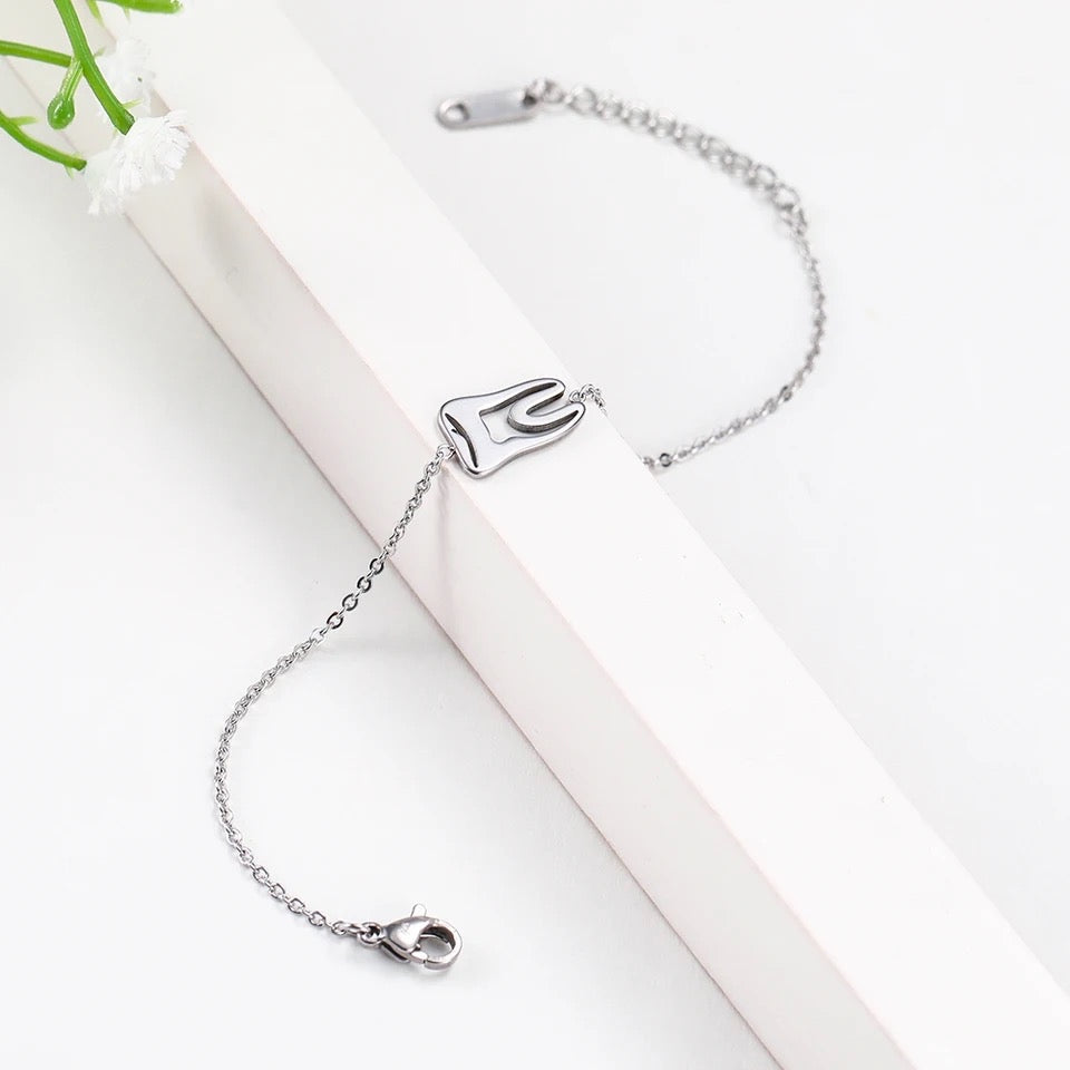 BRAZALETE DENTISTA 🦷 DIJE DE DIENTE MINIMALISTA