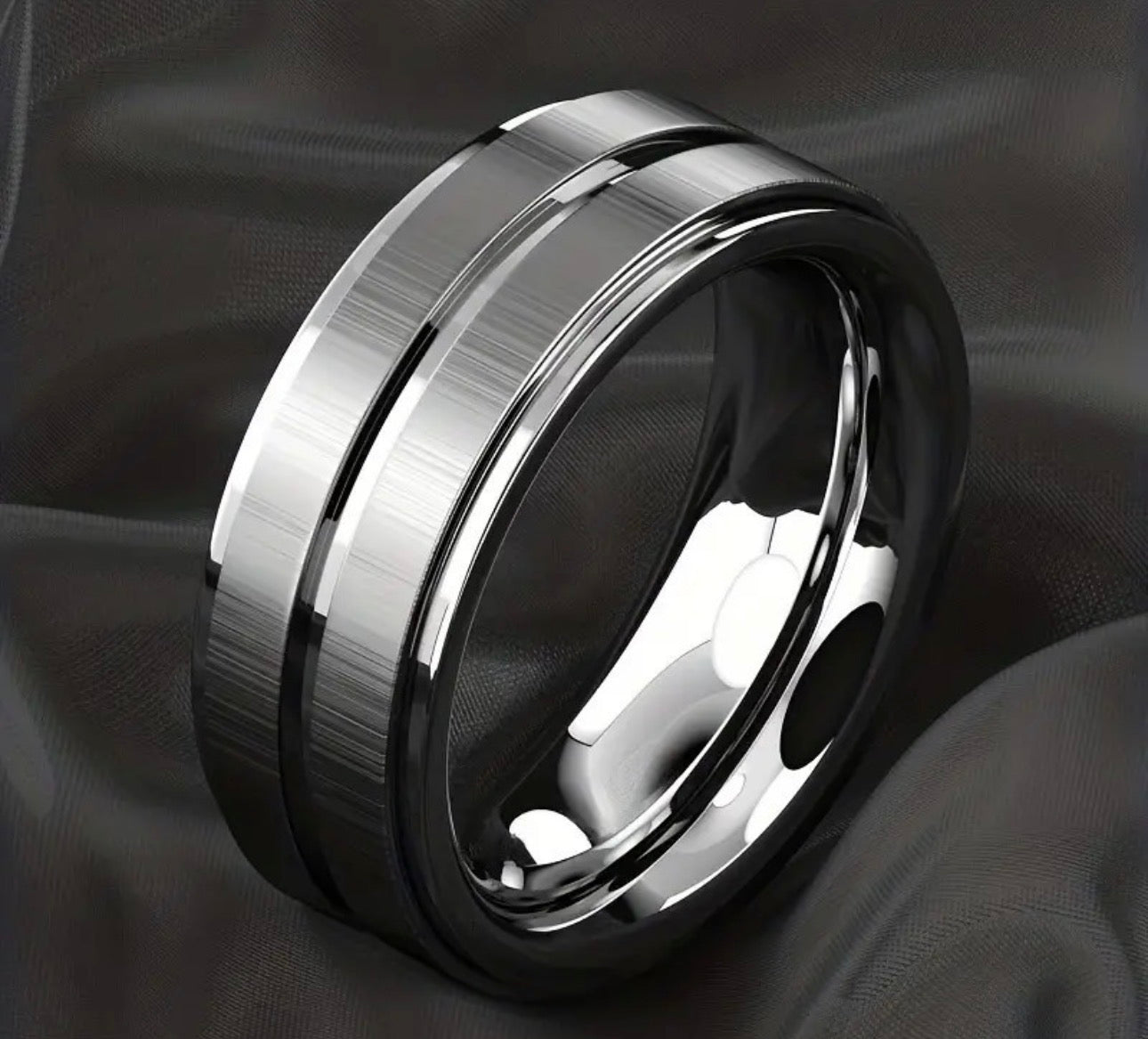 ANILLO CON SURCOS ACERO INOXIDABLE