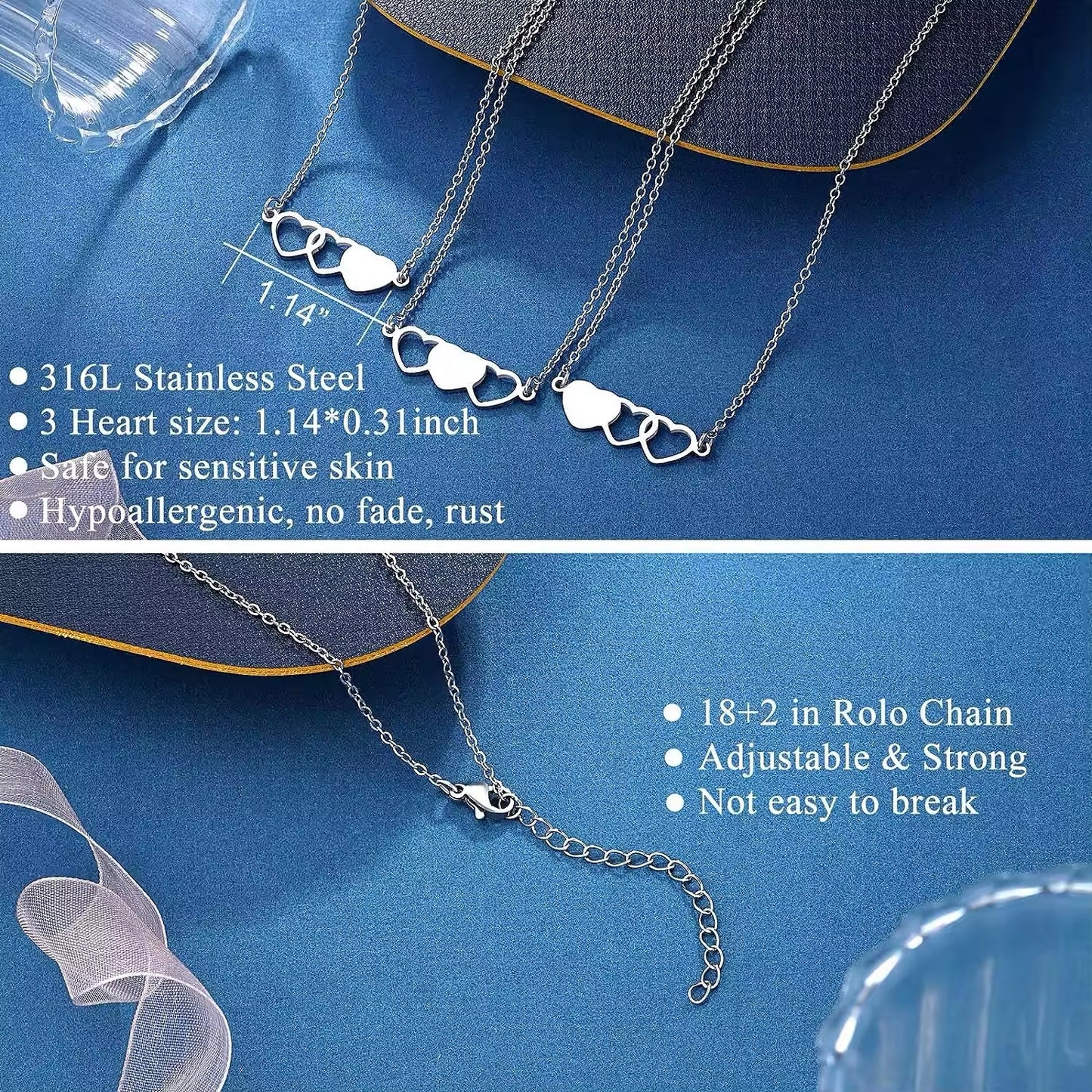 COLLARES BFF MEJORES AMIGAS MATCHING GRUPO DE AMIGAS PERSONALIZADOS