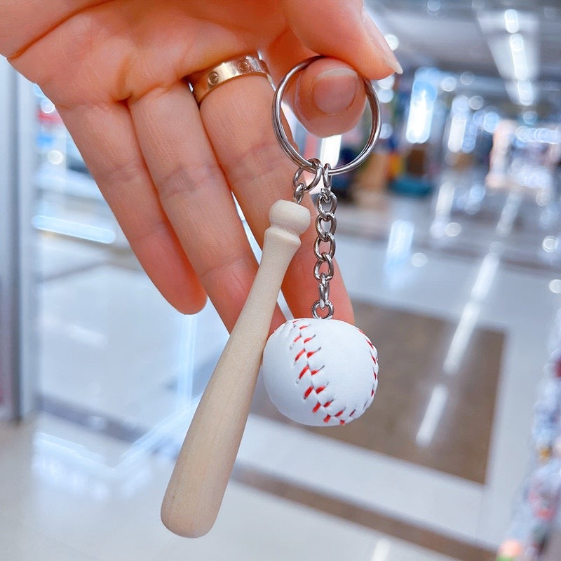 LLAVEROS DE BEISBOL PERSONALIZABLES CUERO Y MADERA DEPORTE