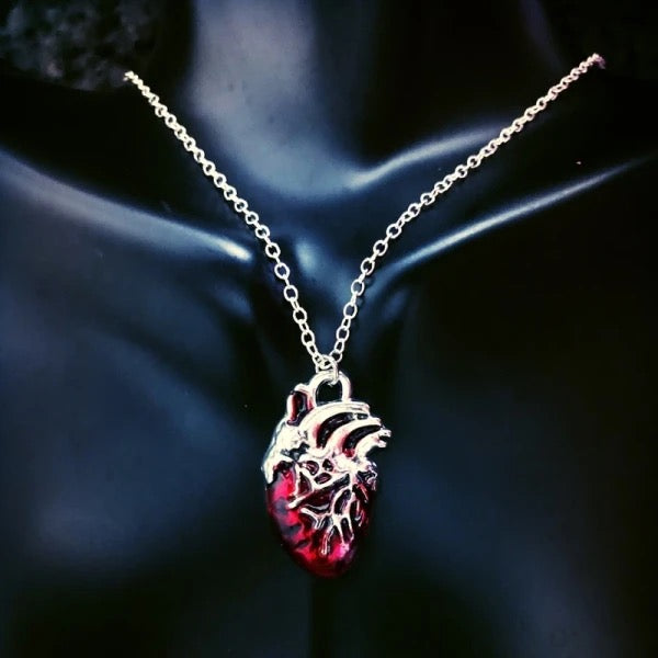 COLLAR CORAZÓN ANATÓMICO ROJO EN 3D UNISEX
