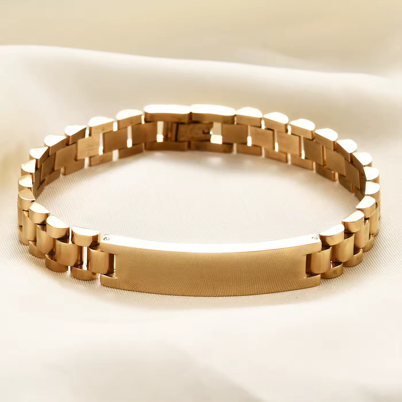 BRAZALETES ELEGANTES EN ACERO INOXIDABLE SOLIDO PERSONALIZADOS