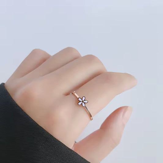 ANILLO FINO MARGARITA  EN ACERO   MINIMALISTA