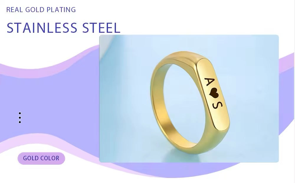 ANILLO PLACA MINIMALISTA PERSONALIZADO