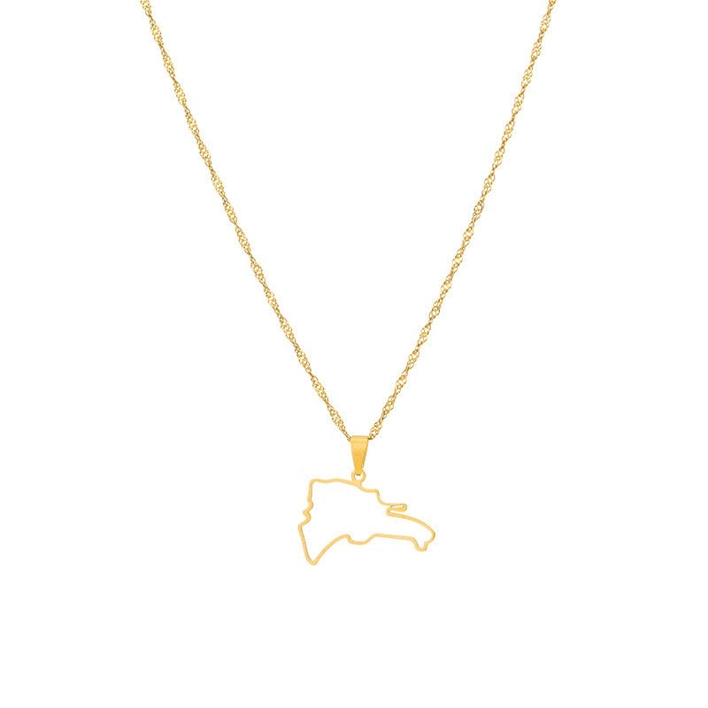 COLLAR MAPA DOMINICANO  REPÚBLICA DOMINICANA