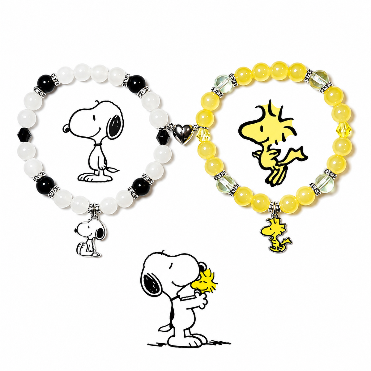 BRAZALETES SNOOPY MAGNÉTICOS LOVE BFF