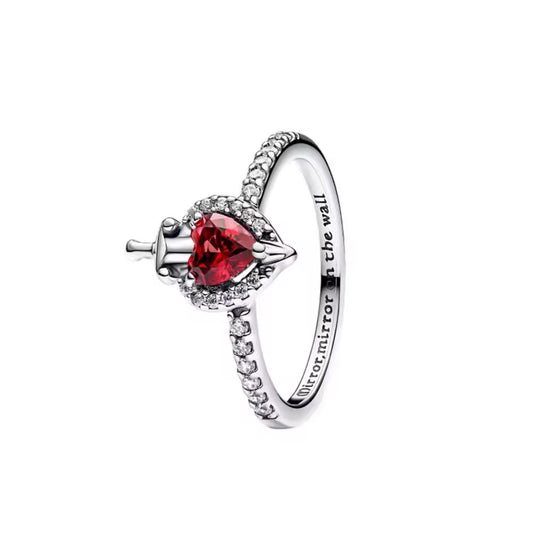 ANILLO CORAZÓN MINIMALISTA CON ESPADA ESTILO PANDORA
