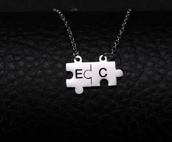COLLAR ROMPECABEZA PUZZLE MINIMALISTA PERSONALIZABLE