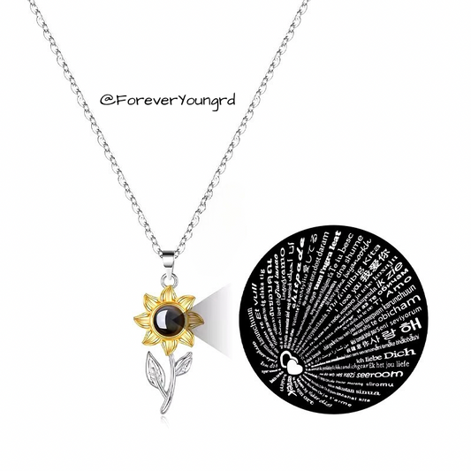 COLLARES FLORES LUNA Y ESTRELLAS  TE AMO EN 100 IDIOMAS DIFERENTES