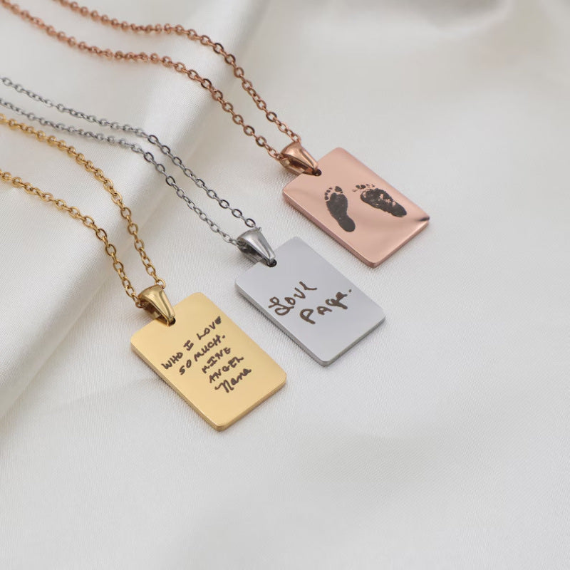 COLLAR PLACA MILITAR RECTANGULAR UNISEX PERSONALIZABLE