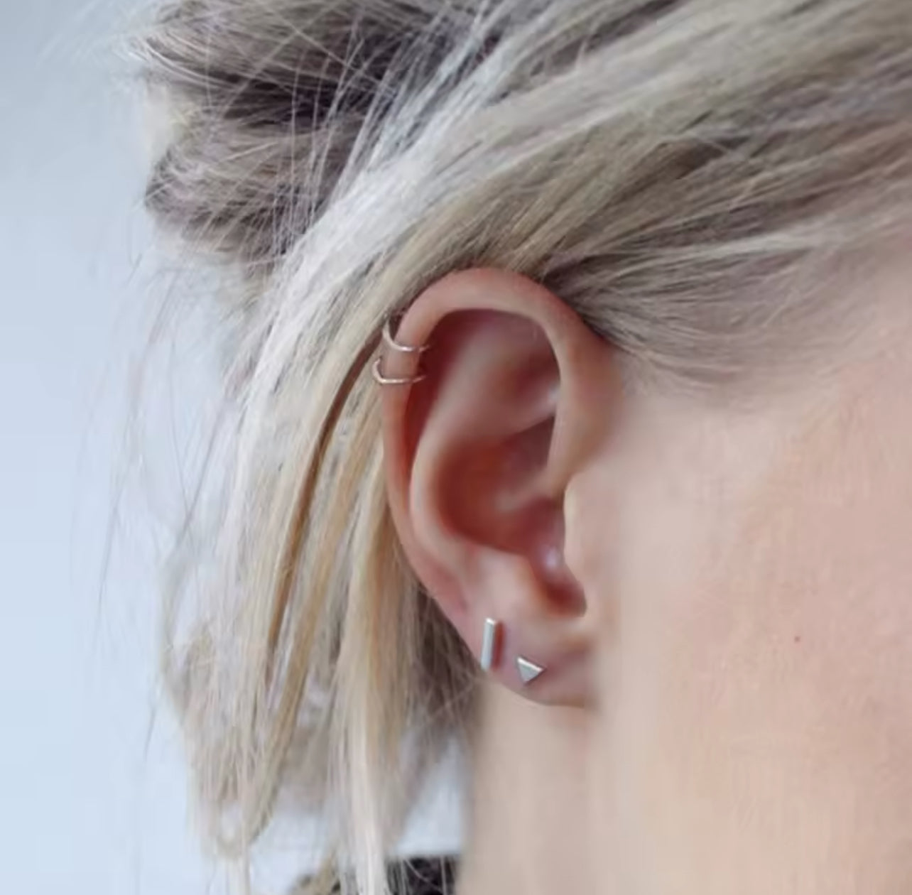 SET PIERCINGS FAKE STUD A PRESIÓN MINIMALISTAS ACERO INOXIDABLE