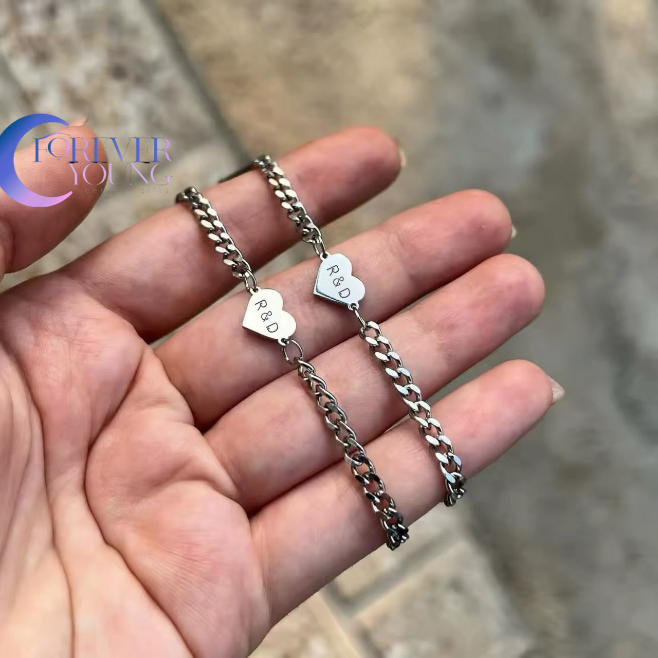 BRAZALETES GROSOR FINO MINIMALISTAS CADENA CUBANA DE PAREJA
