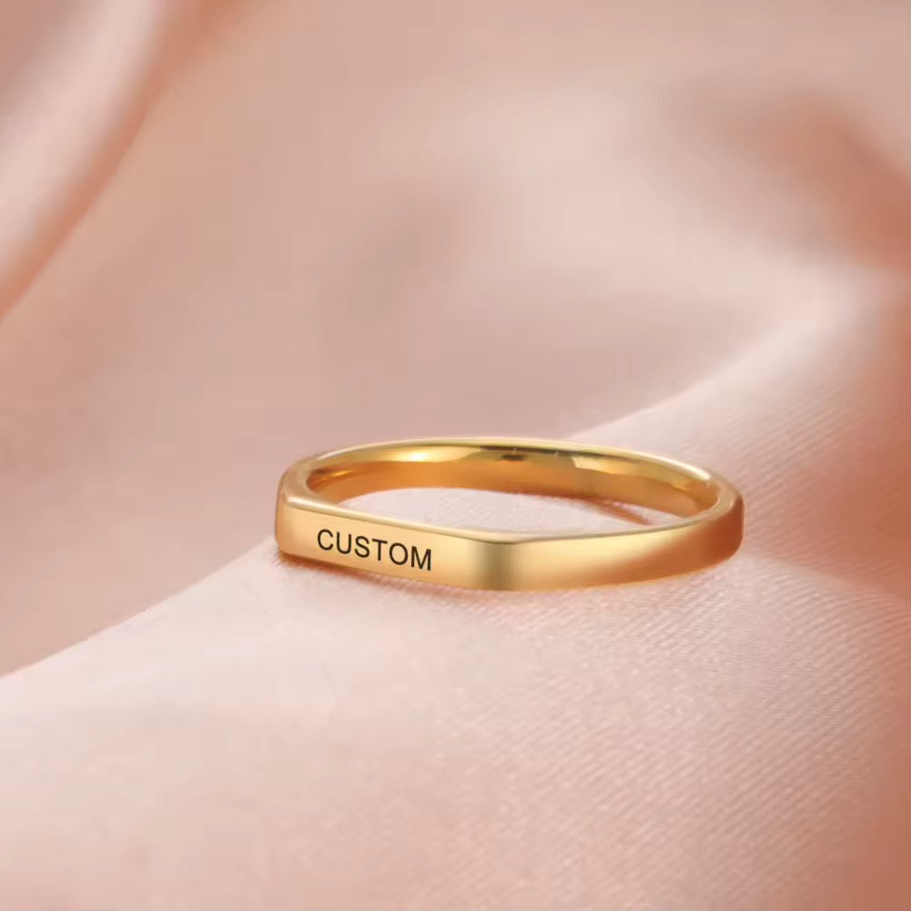 ANILLO PLACA MINIMALISTA PERSONALIZADO