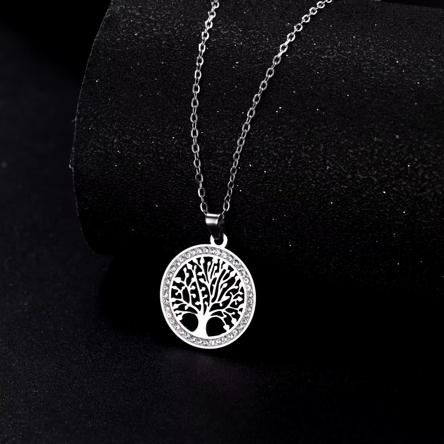 COLLAR ÁRBOL DE LA VIDA CRISTALES DE ZIRCONIA