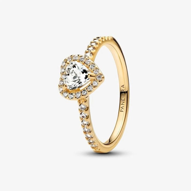 ANILLO CORAZÓN CRISTAL CIRCONITA MINIMALISTA ESTILO PANDORA