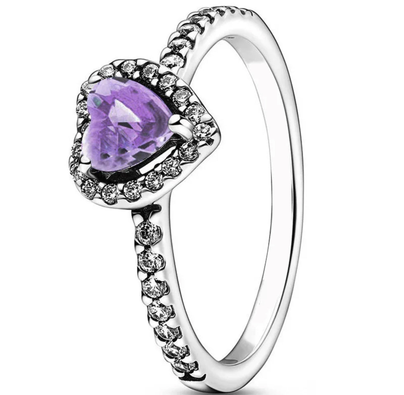 ANILLO CORAZÓN CRISTAL CIRCONITA MINIMALISTA ESTILO PANDORA