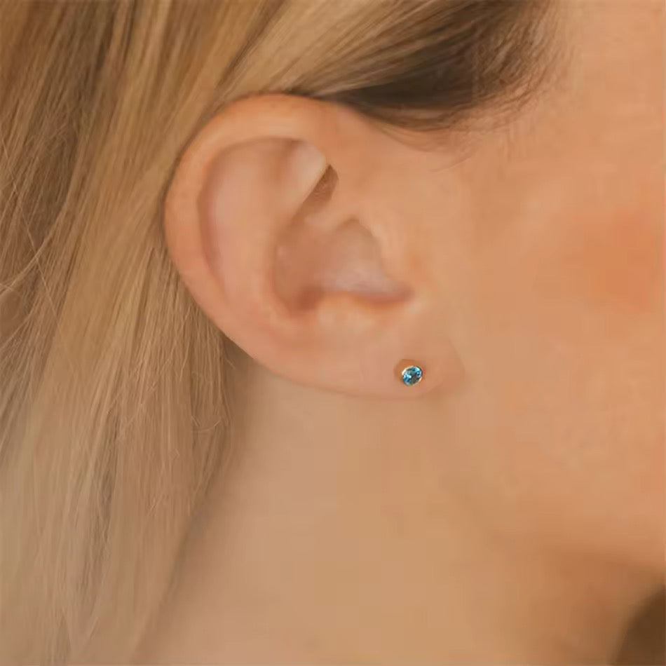 PENDIENTES CRISTAL NATAL MINIMALISTAS BRILLANTES