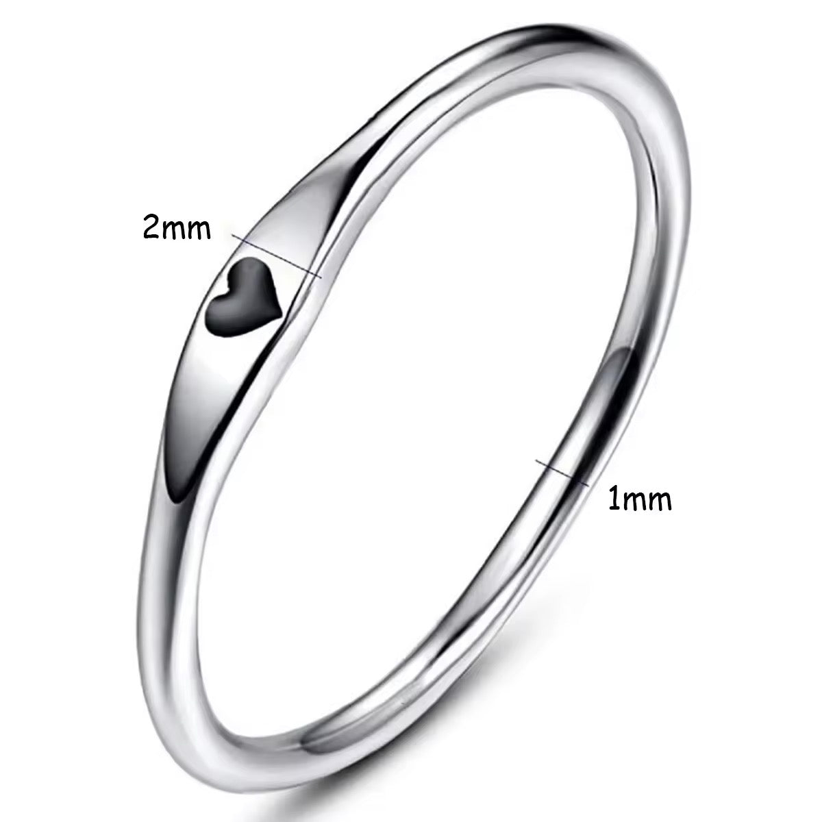 ANILLO FINO CORAZÓN LISO MINIMALISTA