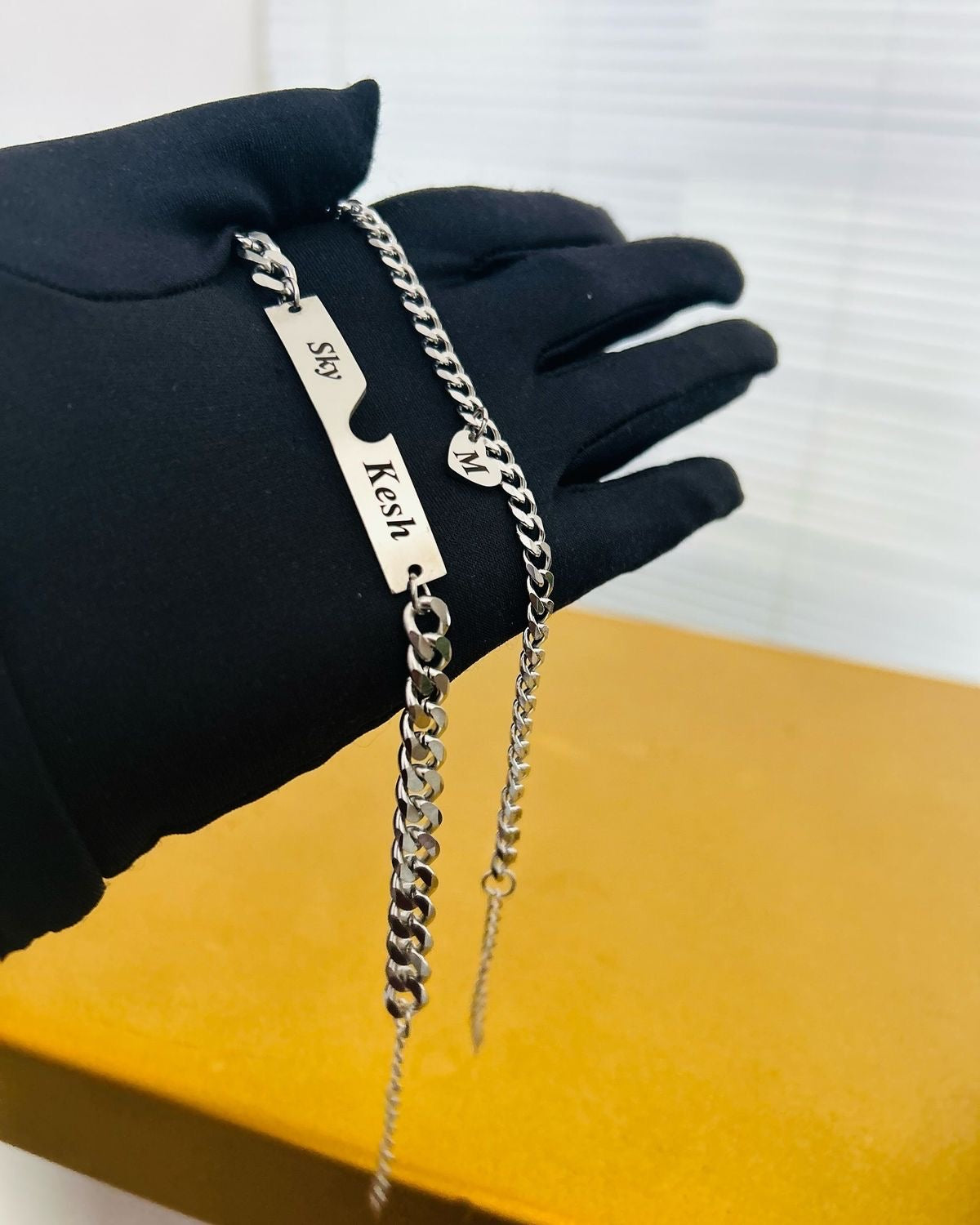 BRAZALETES MAGNÉTICOS CADENA CUBANA DE PAREJA