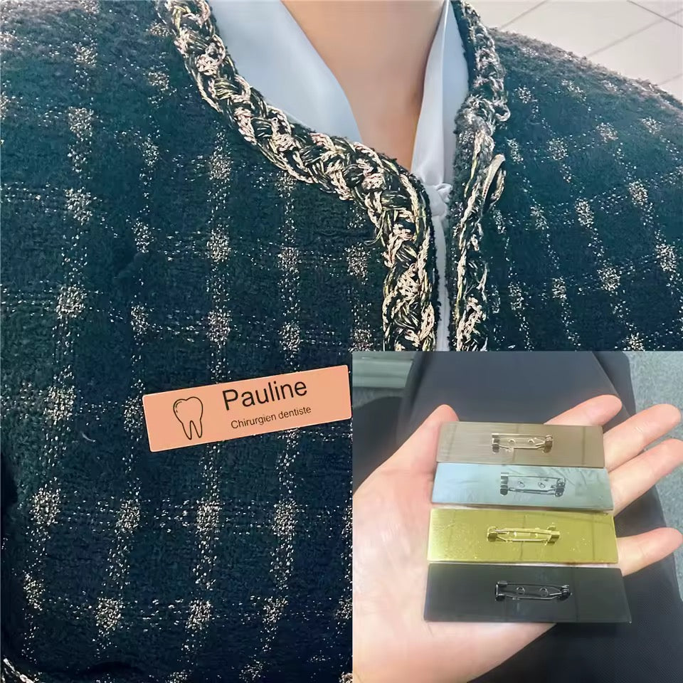 BROCHE PERSONALIZADO EN ACERO INOXIDABLE MÉDICO PROFESIONES