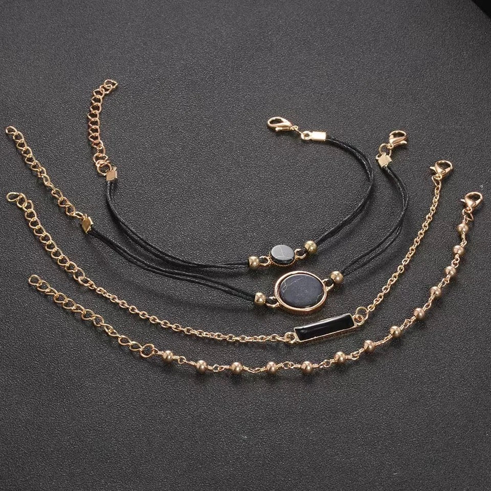 SET DE BRAZALETES TRENDY COMBO ALEACIÓN