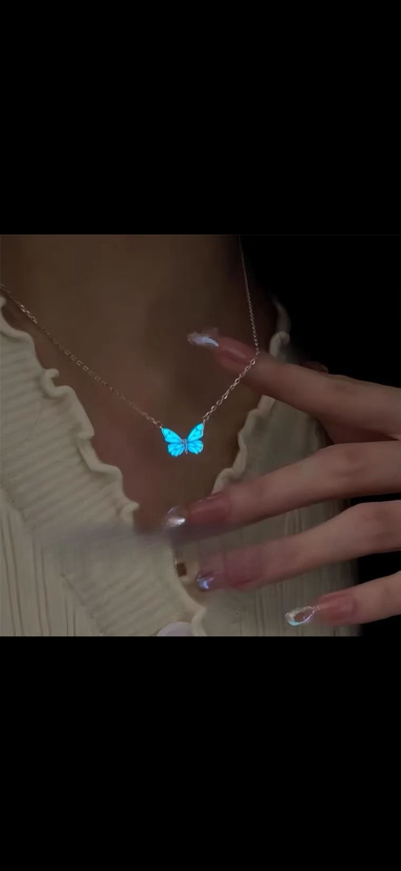 COLLAR Y BRAZALETE LUMINOSO MARIPOSA MINIMALISTA