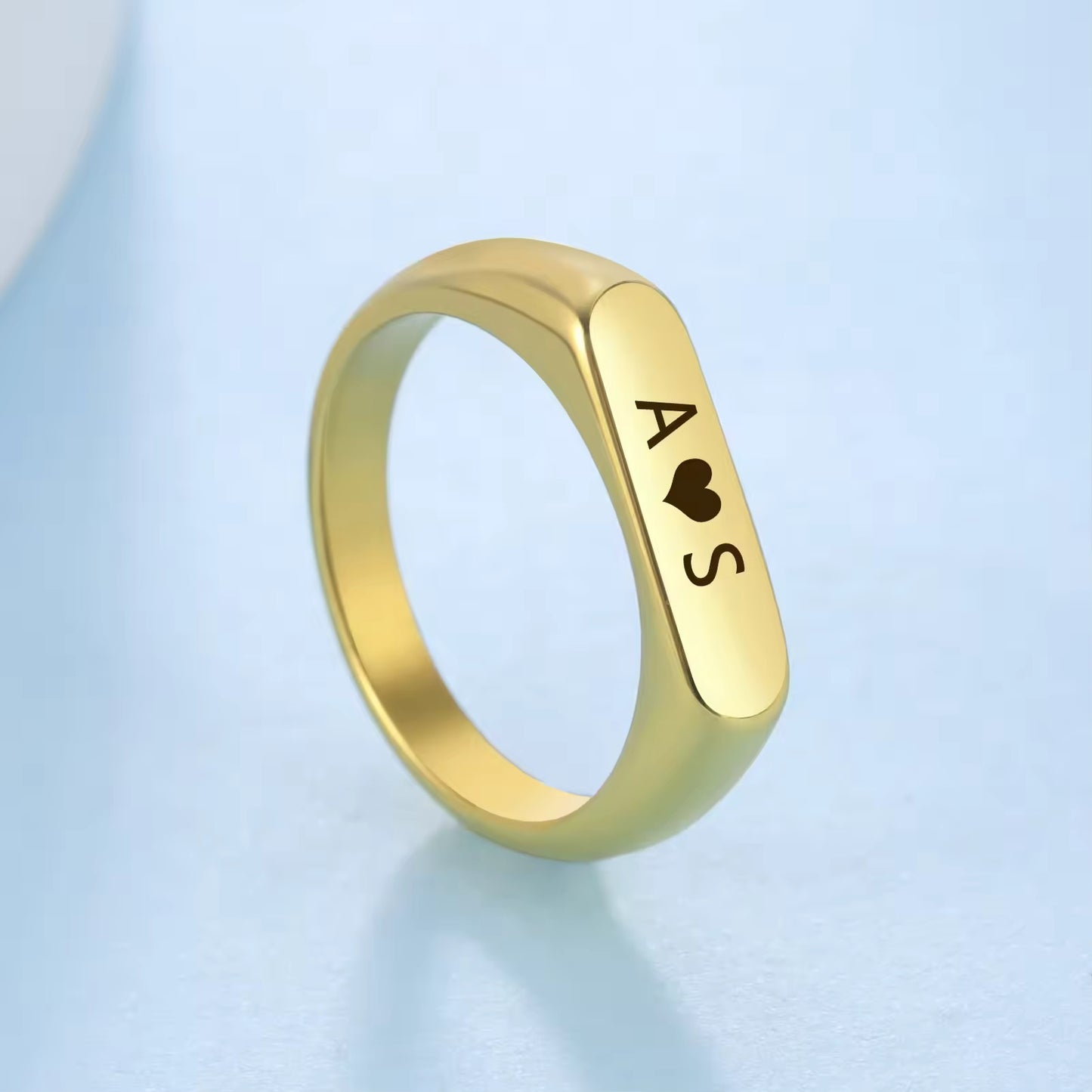 ANILLO PLACA MINIMALISTA PERSONALIZADO