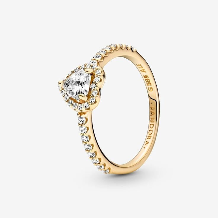 ANILLO CORAZÓN CRISTAL CIRCONITA MINIMALISTA ESTILO PANDORA