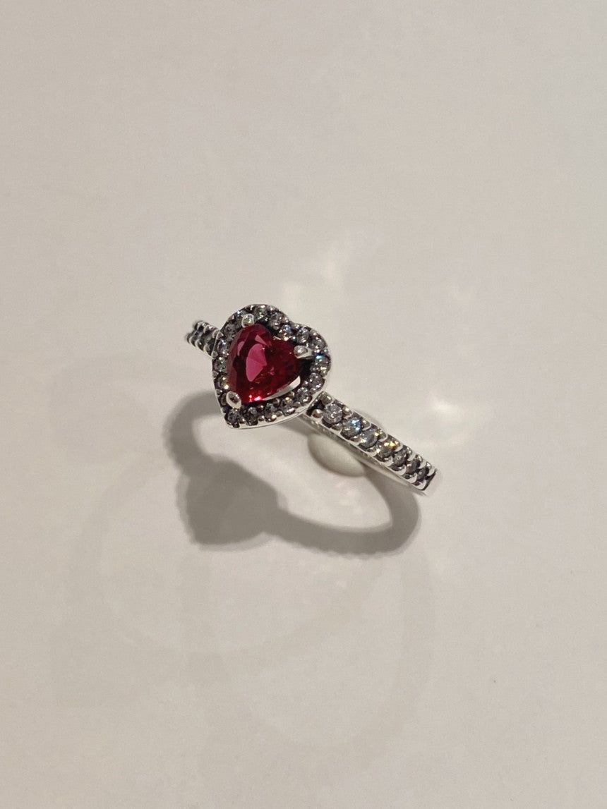 ANILLO CORAZÓN CRISTAL CIRCONITA MINIMALISTA ESTILO PANDORA