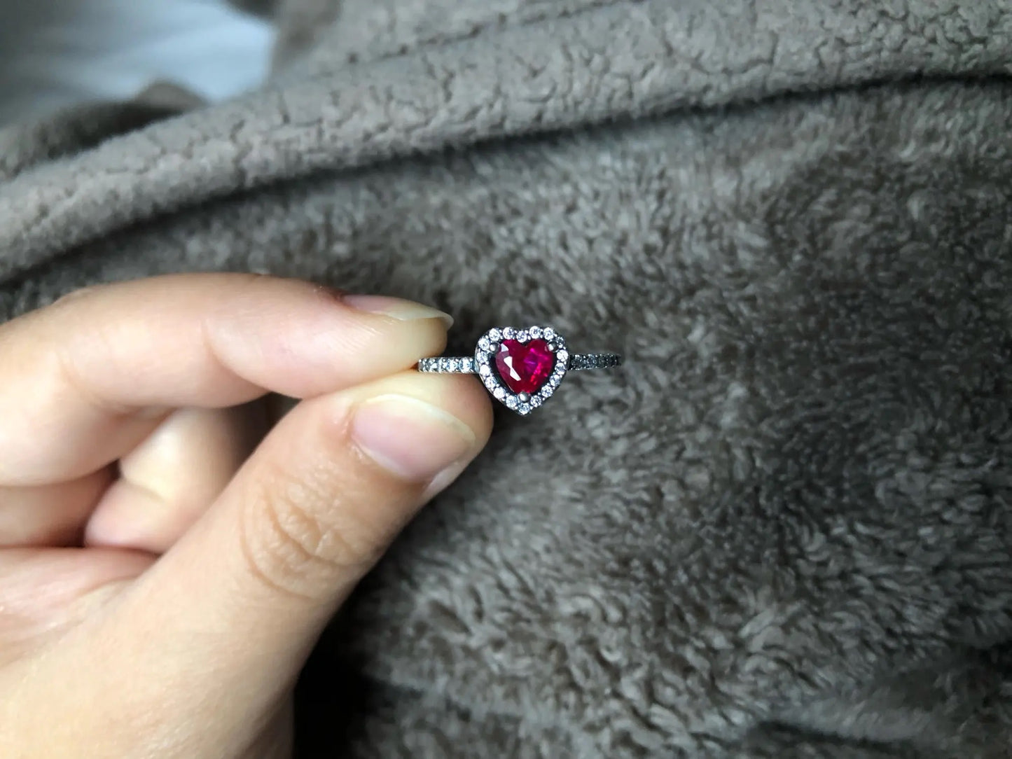 ANILLO CORAZÓN CRISTAL CIRCONITA MINIMALISTA ESTILO PANDORA