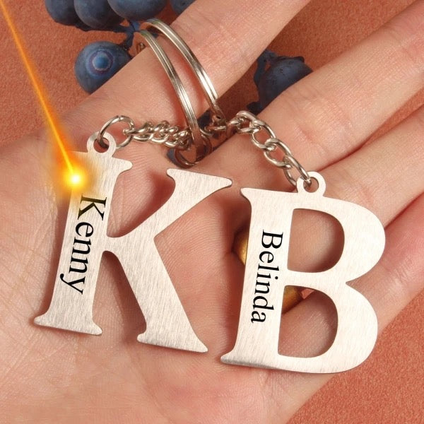 LLAVERO DE INICIALES LETRAS MINIMALISTAS