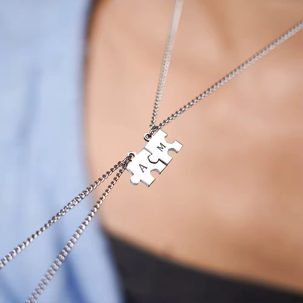 COLLARES ROMPECABEZA PUZZLE MINIMALISTAS PERSONALIZADOS