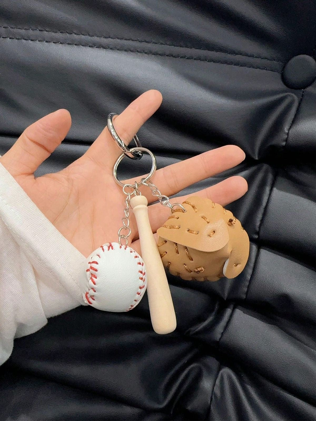 LLAVEROS DE BEISBOL PERSONALIZABLES CUERO Y MADERA DEPORTE