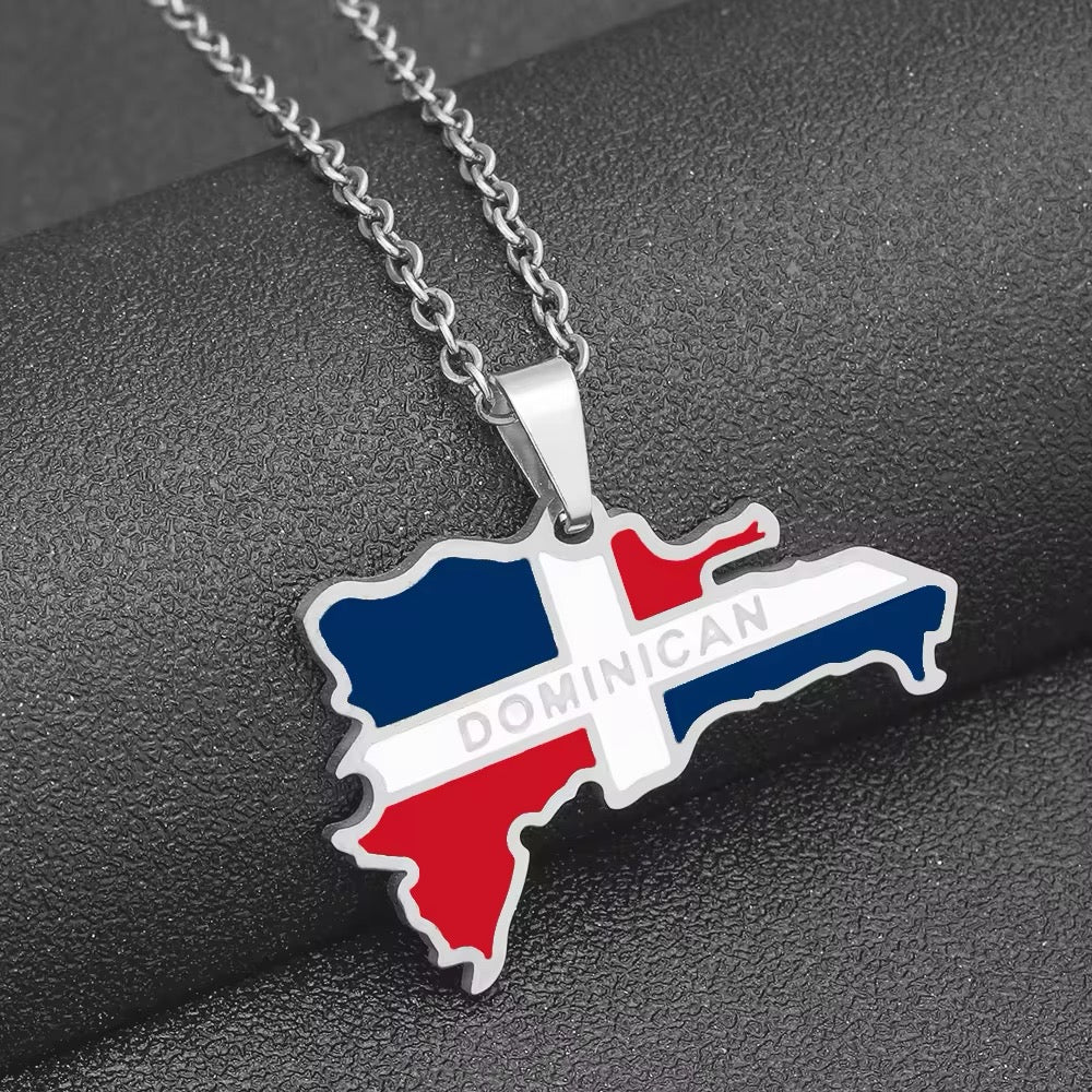 COLLAR MAPA DOMINICANO REPÚBLICA DOMINICANA