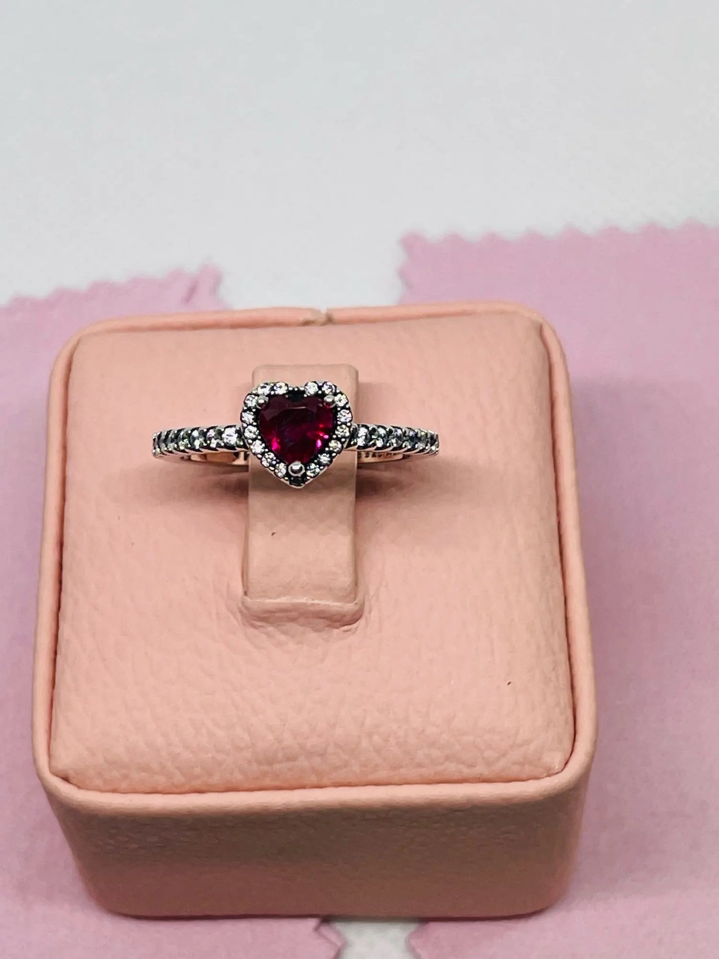 ANILLO CORAZÓN CRISTAL CIRCONITA MINIMALISTA ESTILO PANDORA