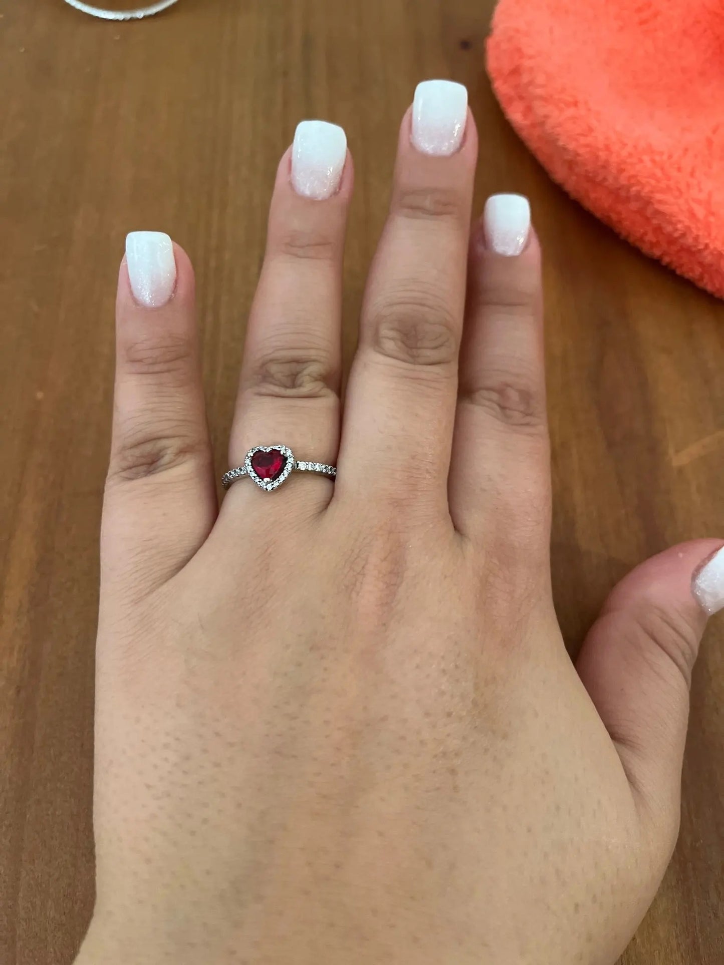 ANILLO CORAZÓN CRISTAL CIRCONITA MINIMALISTA ESTILO PANDORA