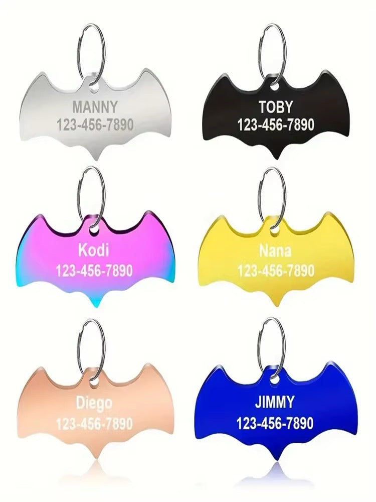 COLLAR/ LLAVERO ACERO INOXIDABLE BATMAN TAG DE MASCOTA