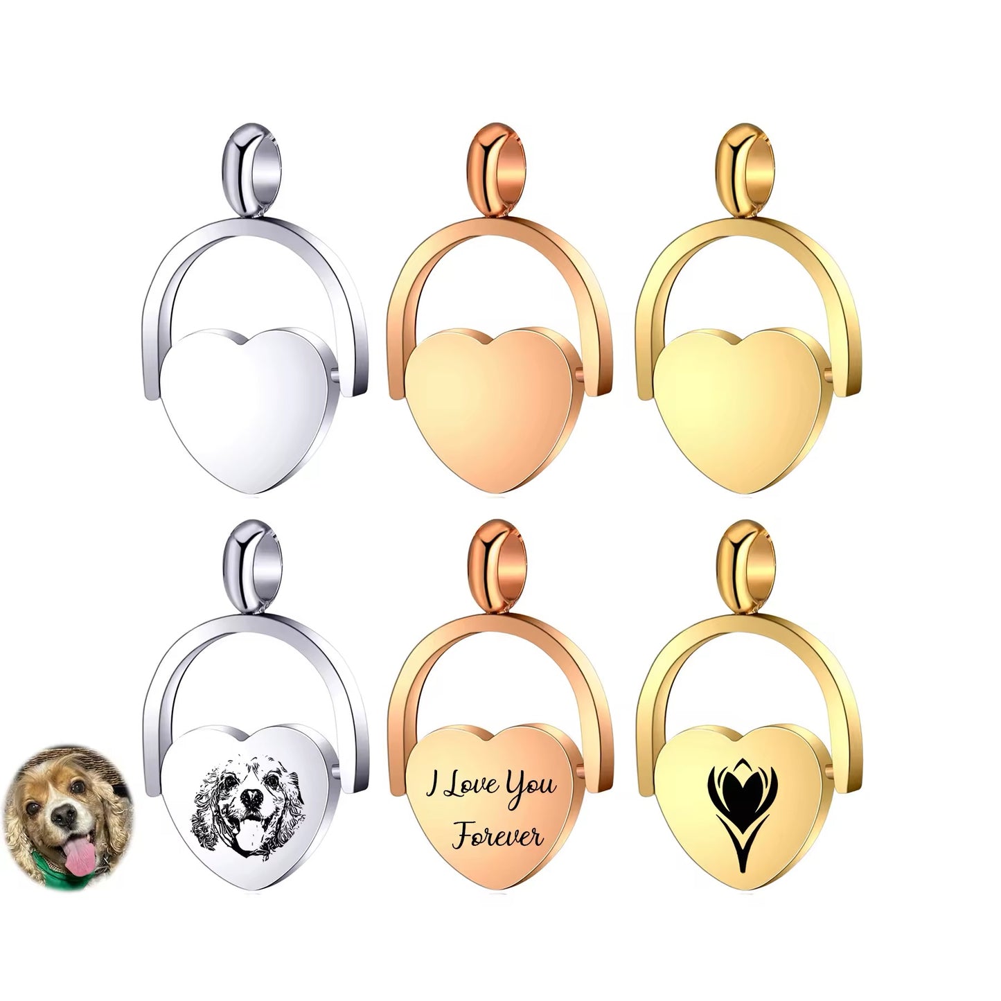 COLLAR MINIMALISTA CON COLGANTE GIRATORIO UNISEX PERSONALIZADO
