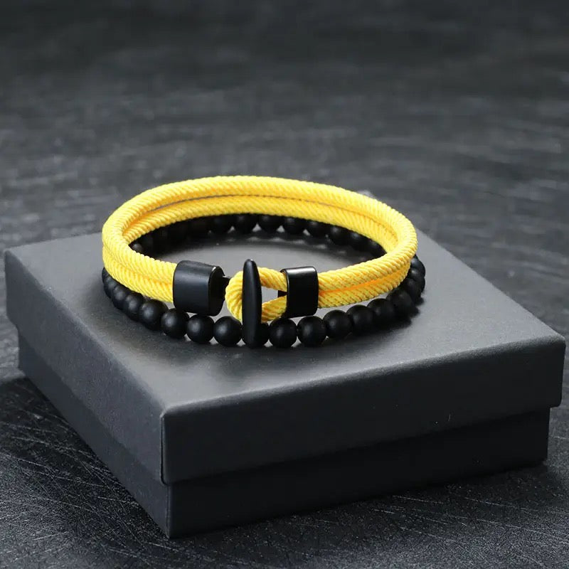 BRAZALETES HEBILLA DE HERRADURA ÓNIX LEATHER MINIMALISTAS