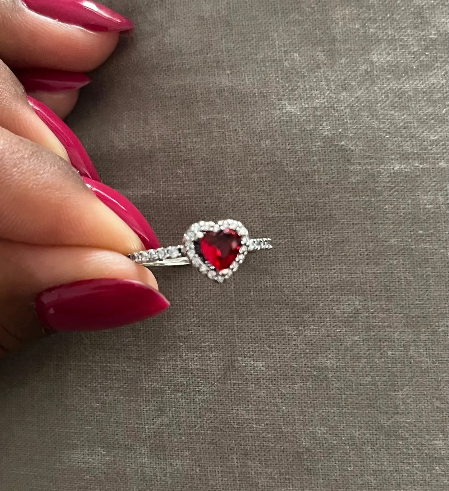 ANILLO CORAZÓN CRISTAL CIRCONITA MINIMALISTA ESTILO PANDORA
