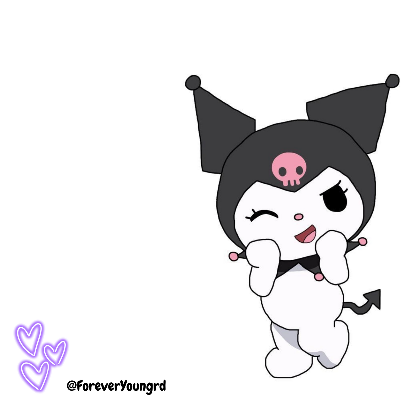 COLLAR KUROMI HELLO KITTY MINIMALISTA