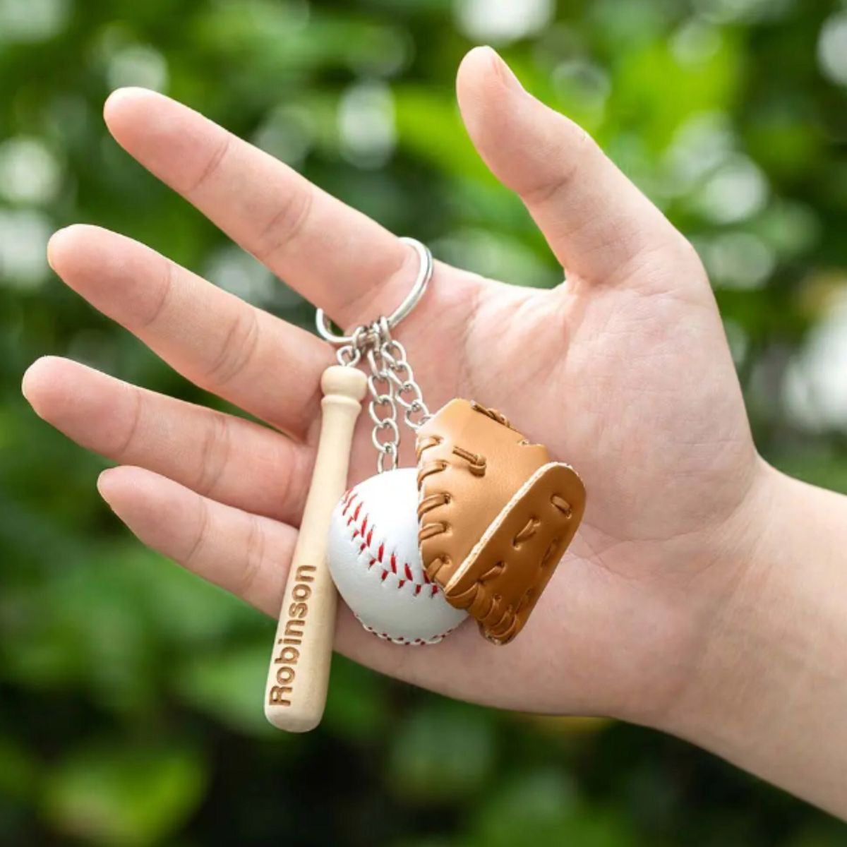 LLAVEROS DE BEISBOL PERSONALIZABLES CUERO Y MADERA DEPORTE