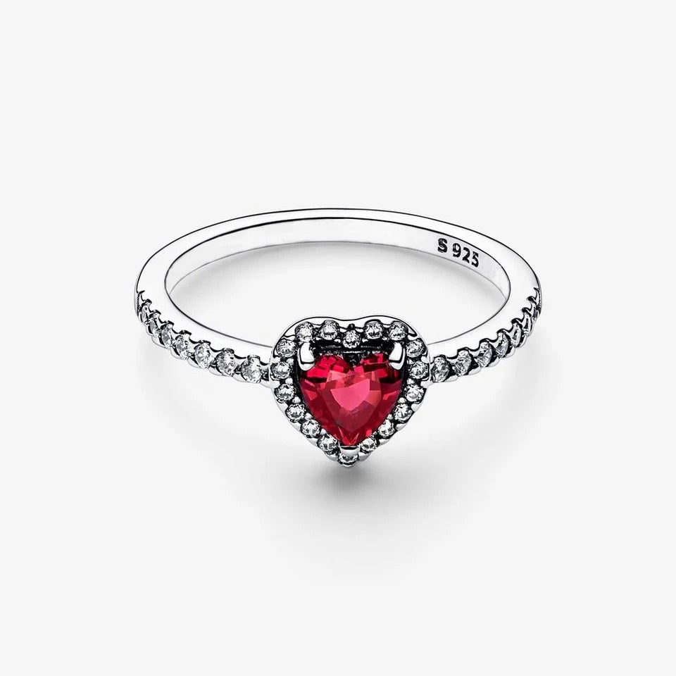 ANILLO CORAZÓN CRISTAL CIRCONITA MINIMALISTA ESTILO PANDORA