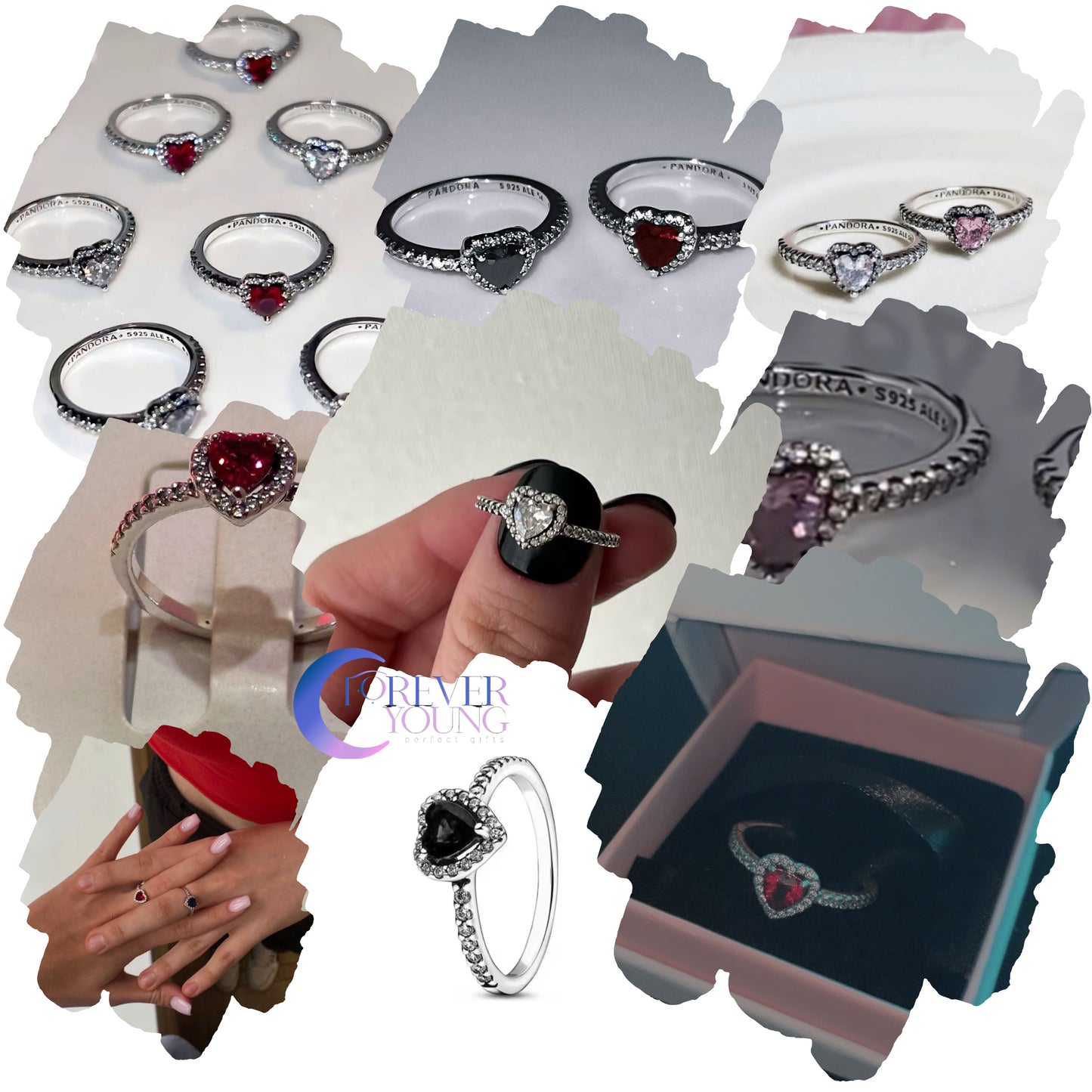 ANILLO CORAZÓN CRISTAL CIRCONITA MINIMALISTA ESTILO PANDORA