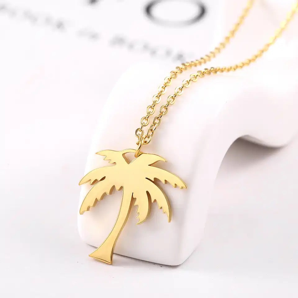COLLAR ISLEÑA PALMERA ISLA MINIMALISTA