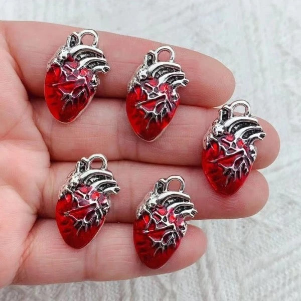 COLLAR CORAZÓN ANATÓMICO ROJO EN 3D UNISEX