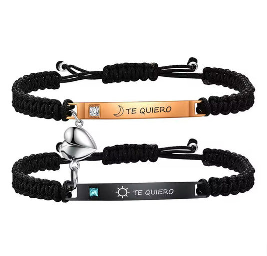 BRAZALETES MAGNÉTICOS PERSONALIZABLES TEJIDO CIRCONITA  MINIMALISTA