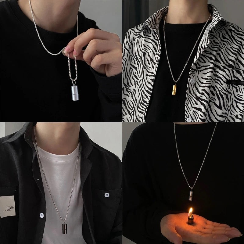 COLLAR DIJE DE ENCENDEDOR FUNCIONAL PUNK