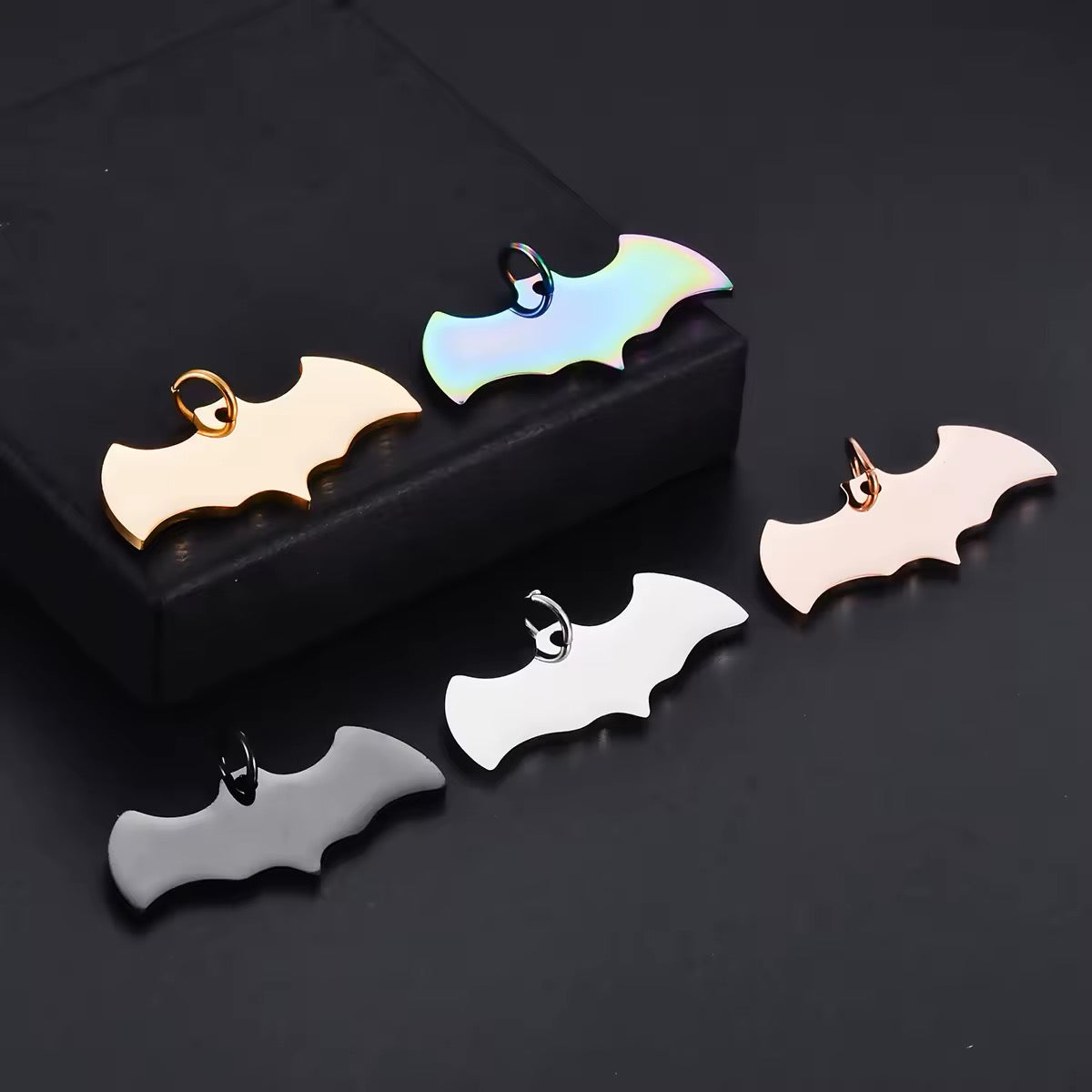 COLLAR/ LLAVERO ACERO INOXIDABLE BATMAN TAG DE MASCOTA